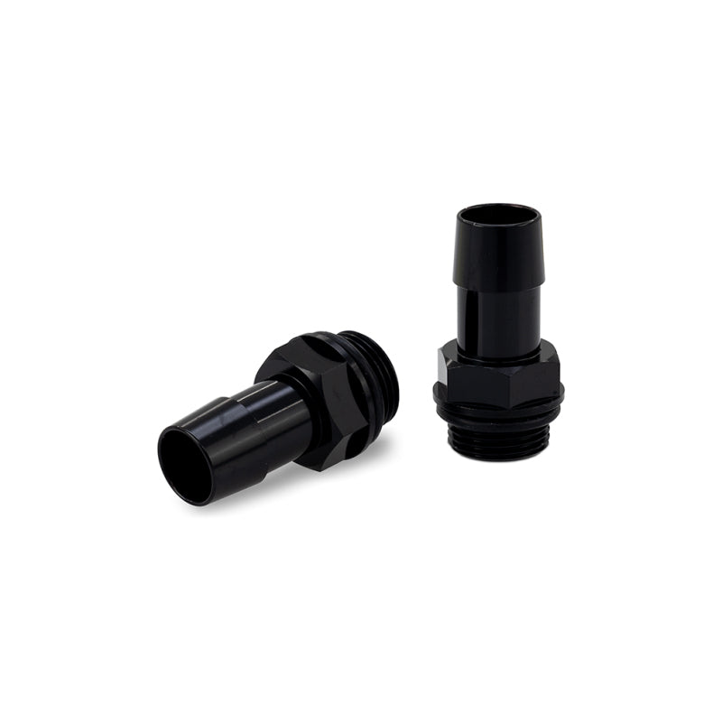 Load image into Gallery viewer, Mishimoto 2pcs. M20x1.5 5/8in Aluminum Catch Can Fittings - Black
