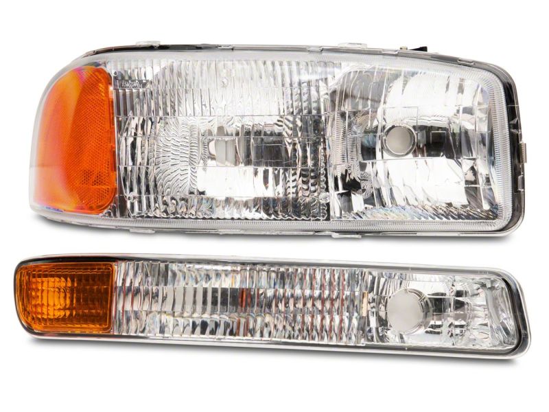 Load image into Gallery viewer, Raxiom 99-06 GMC Sierra 1500 Axial Series OEM Style Rep Headlights- Chrome Housing (Clear Lens)
