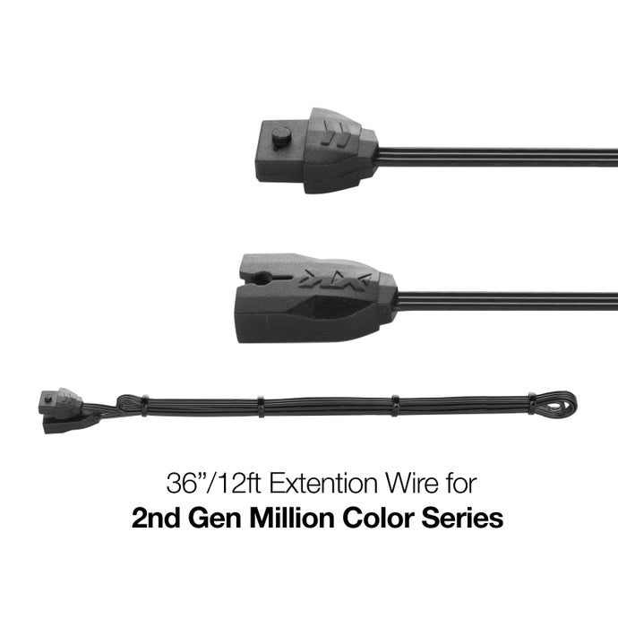 XK Glow Extension Wire for Million Color Series 2nd Gen 12ft