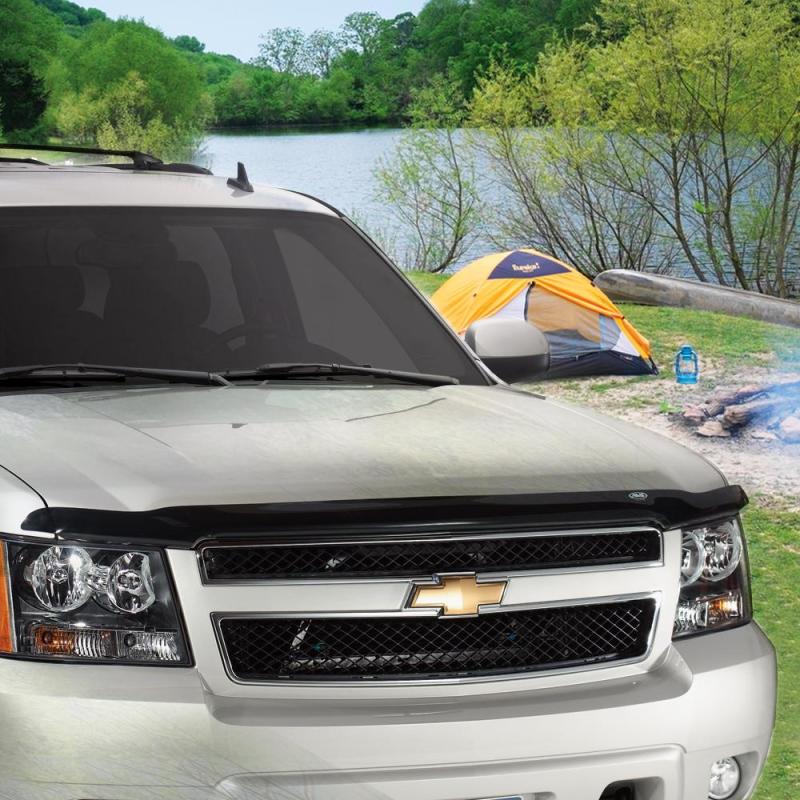 Load image into Gallery viewer, AVS 14-18 Toyota Tundra Hoodflector Low Profile Hood Shield - Smoke
