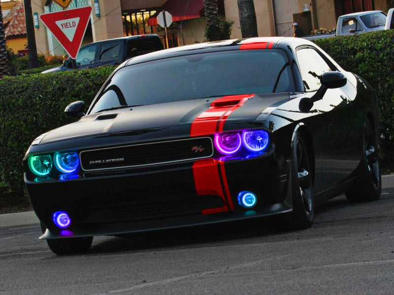 Load image into Gallery viewer, Oracle Dodge Challenger 08-14 LED Waterproof Halo Kit - ColorSHIFT w/ Simple Controller
