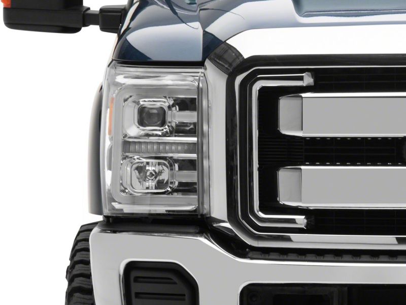 Load image into Gallery viewer, Raxiom 11-16 Ford F-250 Super Duty LED Projector Headlights - Chrome Housing (Clear Lens)
