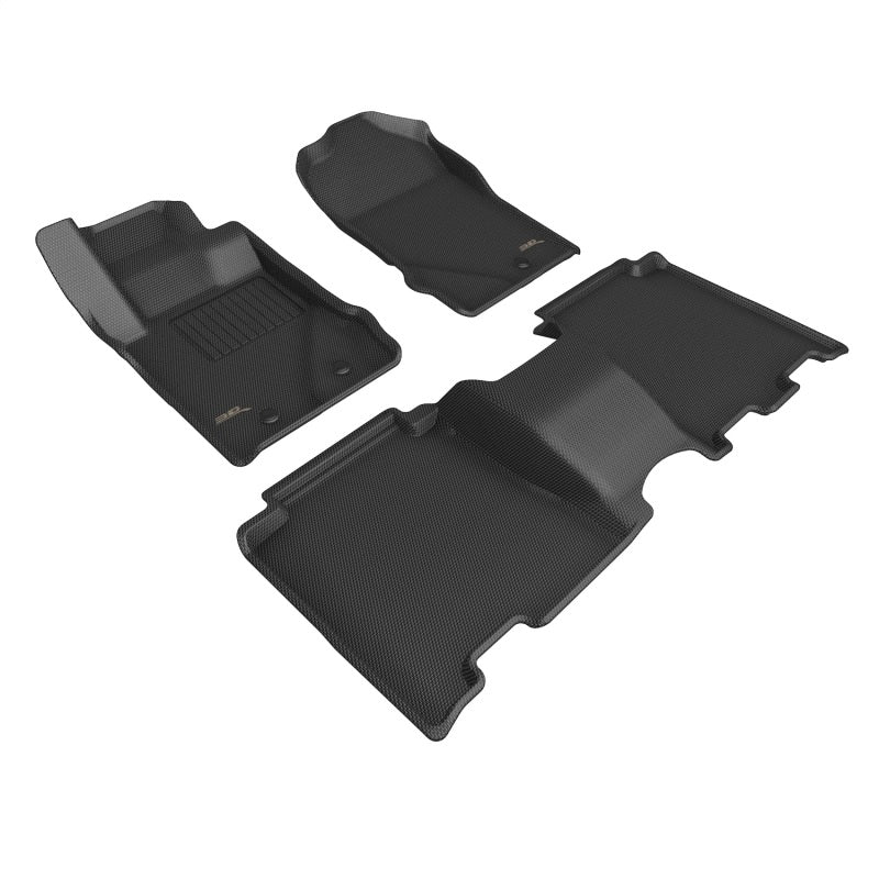 Load image into Gallery viewer, 3D MAXpider 21-24 Ford Bronco Kagu Floor Mat 1st/2nd Row - Black
