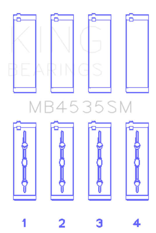 King Engine Bearings Mercedes Benz M 276 DE35 (Size +0.50mm) Main Bearing Set