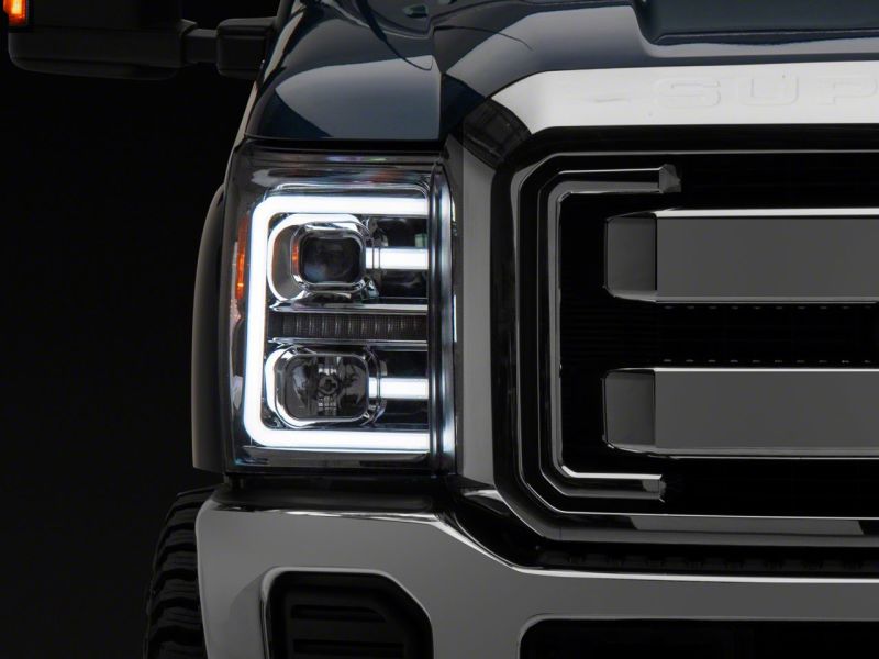 Load image into Gallery viewer, Raxiom 11-16 Ford F-250 Super Duty LED Projector Headlights - Chrome Housing (Clear Lens)
