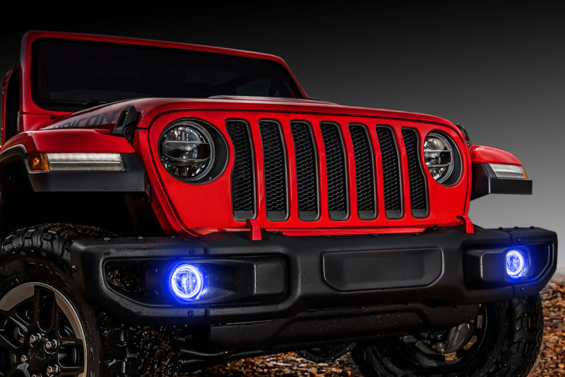 Load image into Gallery viewer, Oracle Jeep Wrangler JL/Gladiator JT LED Surface Mount Fog Light Halo Kit - ColorSHIFT
