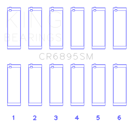 King Engine Bearings Ford Ecoboost 3.5L V6 (Size +0.25mm) Connecting Rod Bearing Set