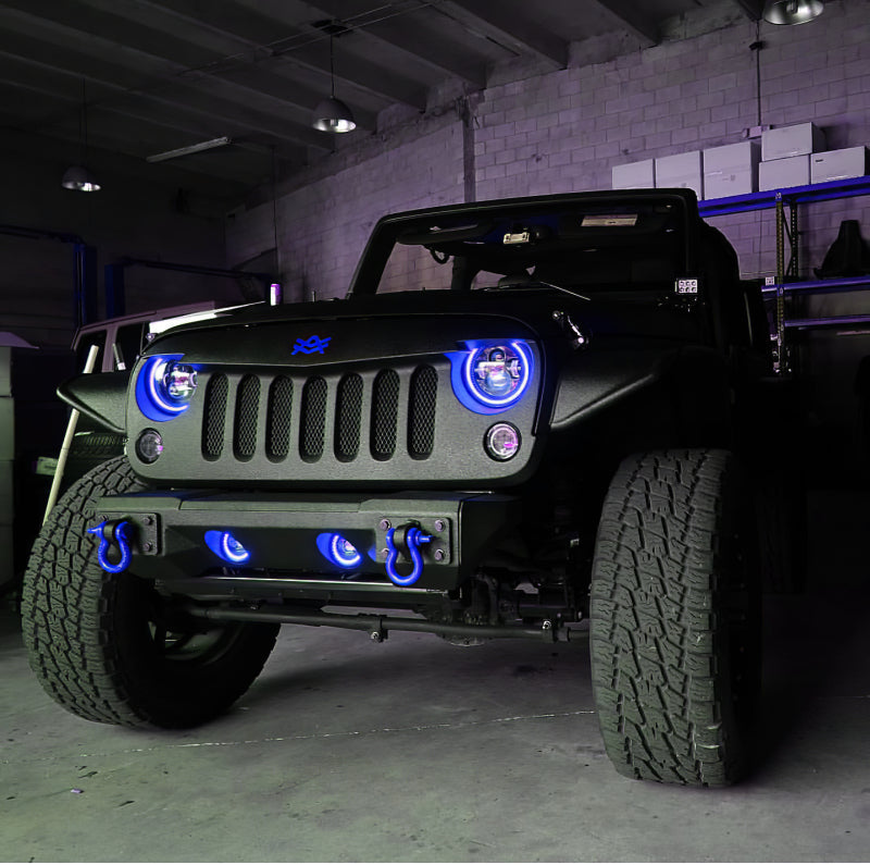 Load image into Gallery viewer, Oracle 7in High Powered LED Headlights - Black Bezel - ColorSHIFT 2.0 SEE WARRANTY
