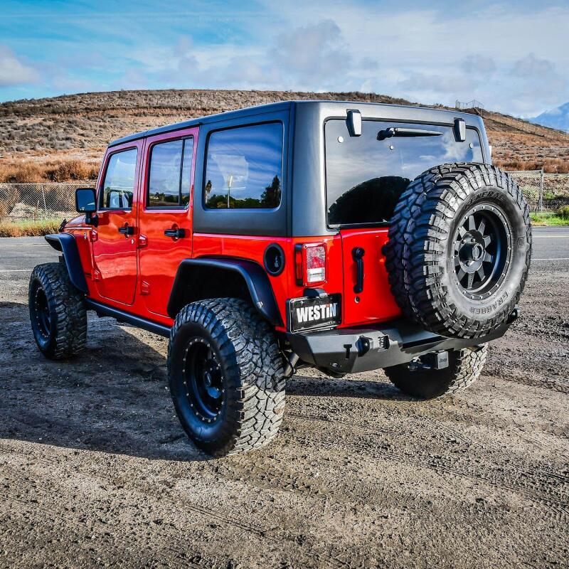 Load image into Gallery viewer, Westin 07-18 Jeep Wrangler JK WJ2 Rear Bumper - Textured Black
