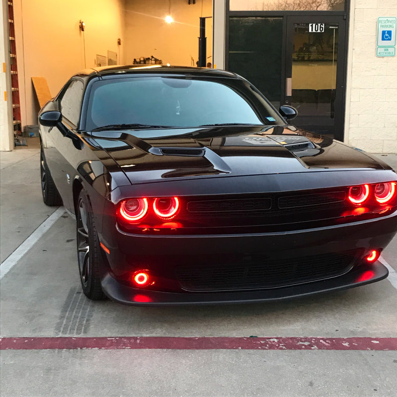 Load image into Gallery viewer, Oracle 15-21 Dodge Challenger Waterproof LED Fog Light Halo Kit - ColorSHIFT
