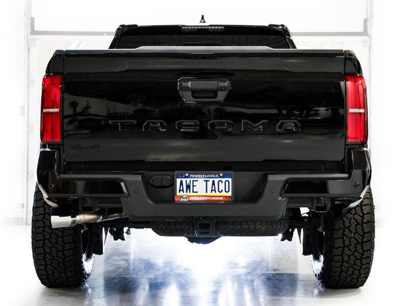 Load image into Gallery viewer, AWE Tuning Exhaust for 4th Gen Toyota Tacoma Dual Chrome Silver Tips
