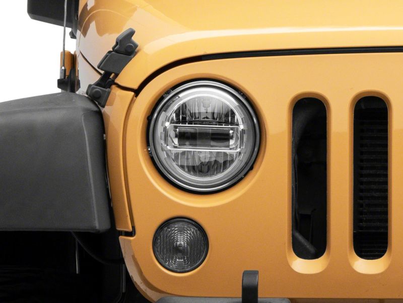 Load image into Gallery viewer, Raxiom 97-18 Jeep Wrangler TJ &amp; JK Axial 7-In LED Headlights w/ DRL- Chrome Housing (Clear Lens)
