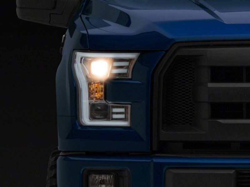 Load image into Gallery viewer, Raxiom 15-17 Ford F-150 Projector Headlights w/ LED Accent- Chrome Housing (Clear Lens)
