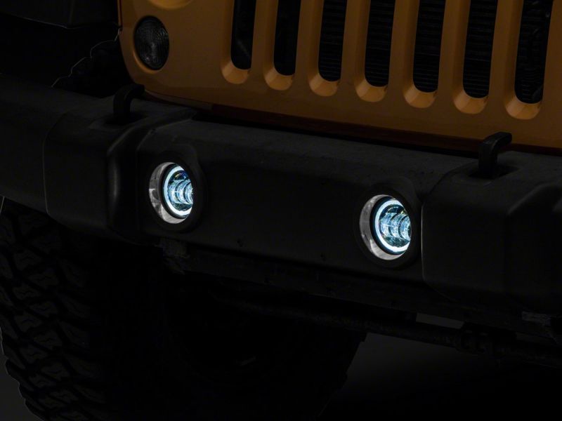 Load image into Gallery viewer, Raxiom 07-18 Jeep Wrangler JK Axial Series Halo LED Fog Lights- Amber
