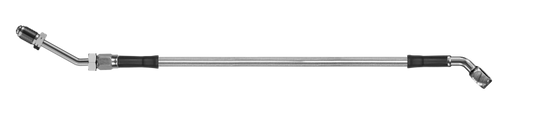 Goodridge 64in Universal Clutch Line w/SS Fittings & Clear Hose - 45Deg Banjo w/M10 Fitting