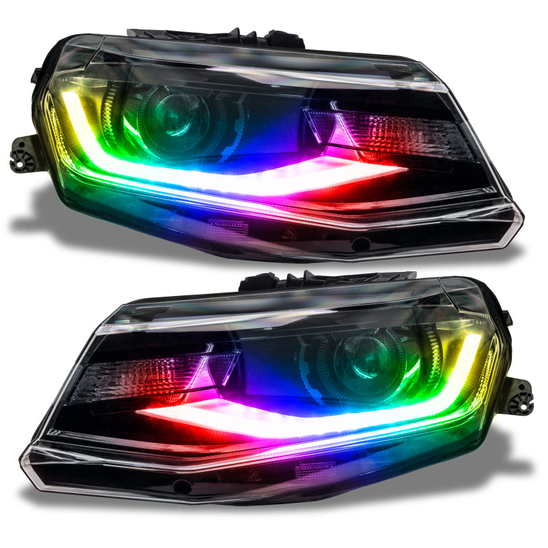 Load image into Gallery viewer, Oracle 16-18 Chevy Camaro Dynamic Headlight DRL Upgrade Kit - ColorSHIFT - Dynamic SEE WARRANTY
