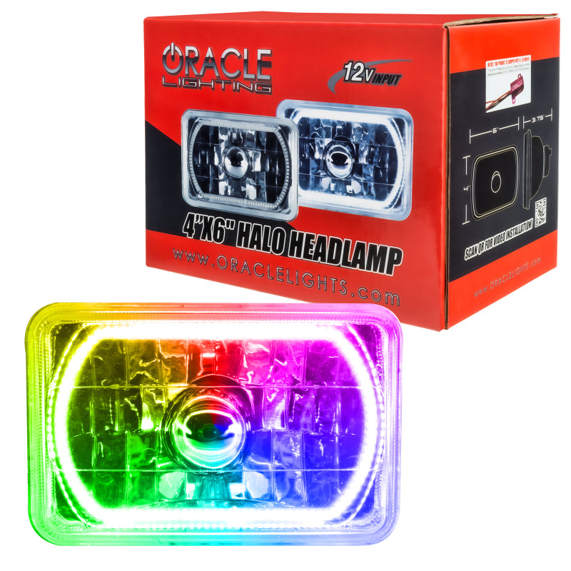 Load image into Gallery viewer, Oracle Pre-Installed Lights 4x6 IN. Sealed Beam - ColorSHIFT Halo SEE WARRANTY
