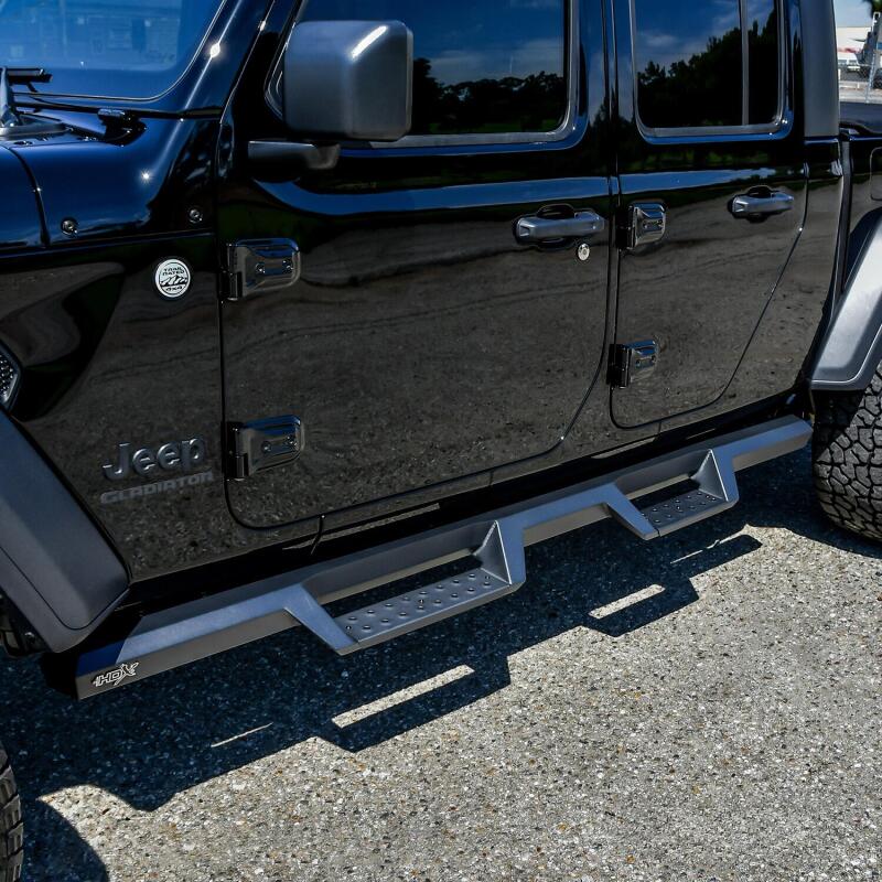 Load image into Gallery viewer, Westin 2020 Jeep Gladiator HDX Drop Nerf Step Bars - Textured Black
