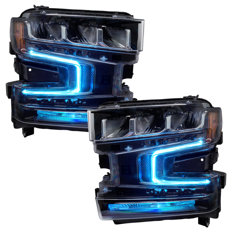 Load image into Gallery viewer, Oracle 19-21 Chevy Silverado 1500 RGB+W Headlight DRL Upgrade Kit - ColorSHIFT 2
