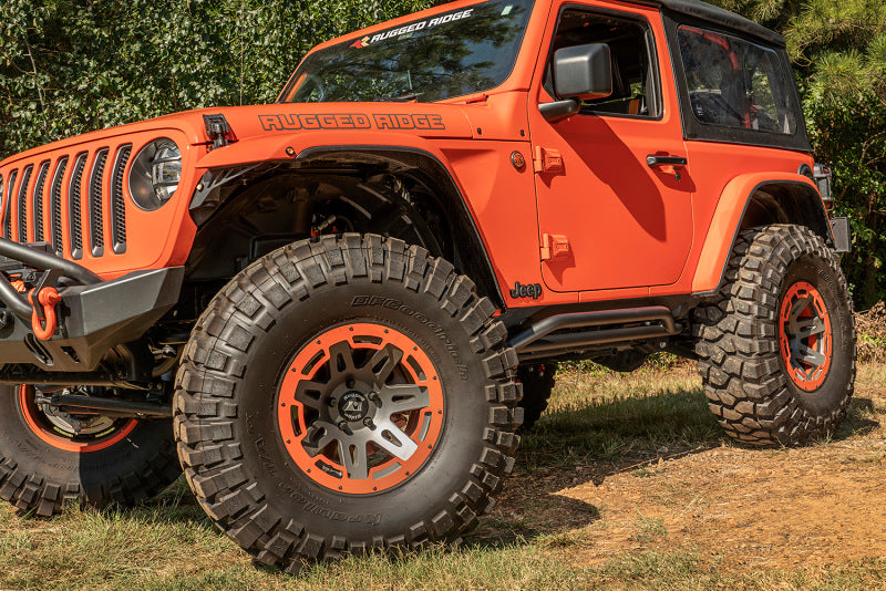 Load image into Gallery viewer, Rugged Ridge RRC Rocker Guards 18-20 Jeep Wrangler JL 2 Door
