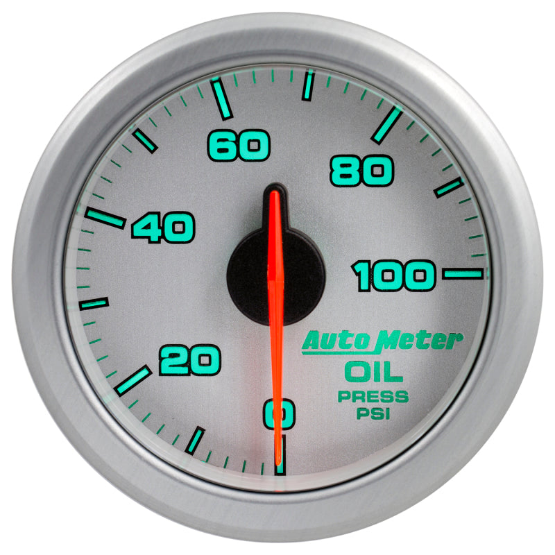 Load image into Gallery viewer, Autometer Airdrive 2-1/6in Oil Pressure Gauge 0-100 PSI - Silver
