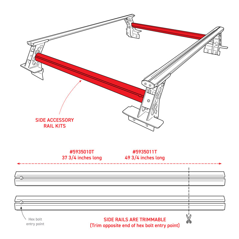 Load image into Gallery viewer, Go Rhino Universal XRS 37 3/4 Cross Rail Accessory Set - Tex. Black
