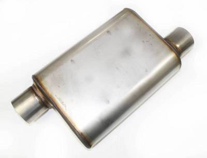 Load image into Gallery viewer, JBA Universal Chambered Style 304SS Muffler 13x9.75x4in 3in Inlet Diameter Offset/Offset
