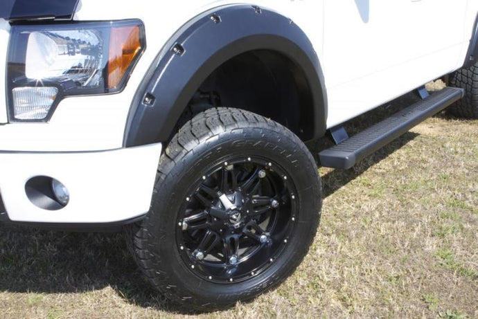 Lund 08-10 Ford F-250 RX-Rivet Style Textured Elite Series Fender Flares - Black (4 Pc.)