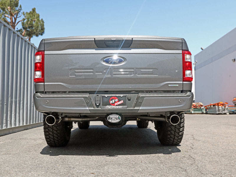 Load image into Gallery viewer, aFe Vulcan 3in 304 SS Cat-Back Exhaust 2021 Ford F-150 V6 2.7L/3.5L (tt)/V8 5.0L w/ Polished Tips

