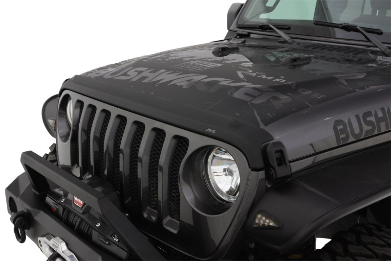 Load image into Gallery viewer, AVS 2018+ Jeep Wrangler (JL) 2dr/4dr Aeroskin II Textured Low Profile Hood Shield - Black
