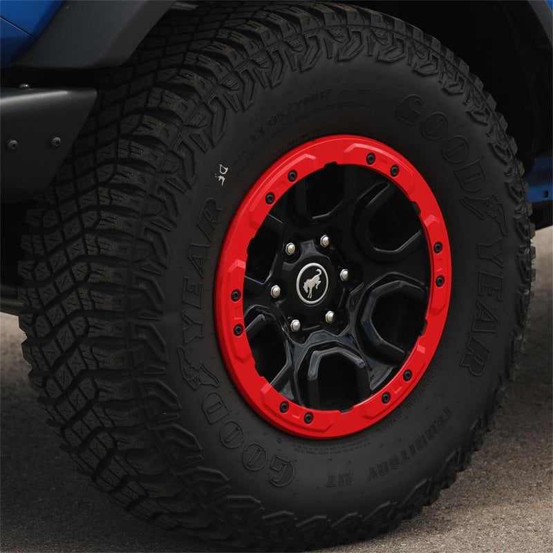 Load image into Gallery viewer, Ford Racing 2021+ Ford Bronco Functional Bead Lock Ring Kit - Red
