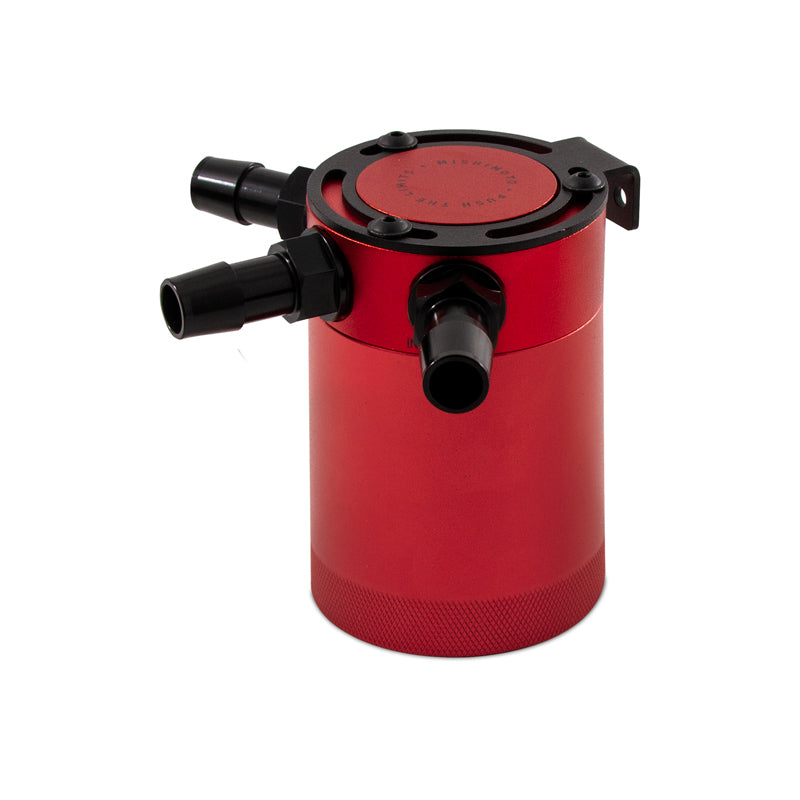 Load image into Gallery viewer, Mishimoto Compact Baffled Oil Catch Can 3-Port - Red
