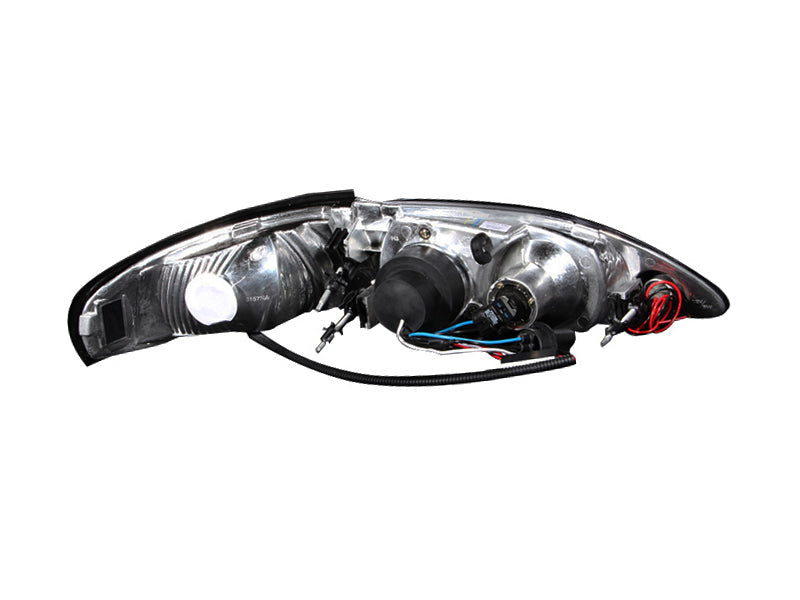 Load image into Gallery viewer, ANZO 1994-1998 Ford Mustang Projector Headlights w/ Halo Black 1pc
