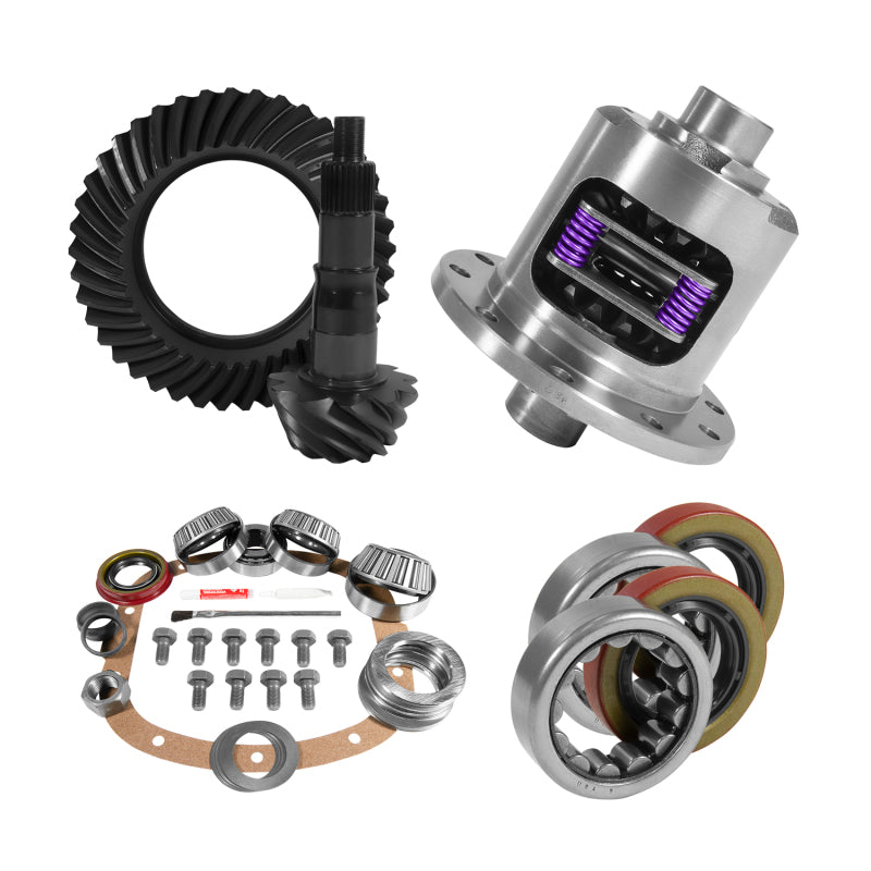 Load image into Gallery viewer, Yukon Gear 7.5in GM 3.23 Rear Ring &amp; Pinion Install Kit 26 Spline Positraction 2.25in Axle Bearings
