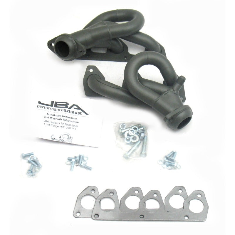 Load image into Gallery viewer, JBA 98-01 Ford Ranger 3.0L V6 w/EGR 1-1/2in Primary Ti Ctd Cat4Ward Header
