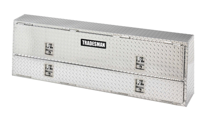 Tradesman Aluminum Professional Rail Top Mount L-Wing Box (72in.) - Brite