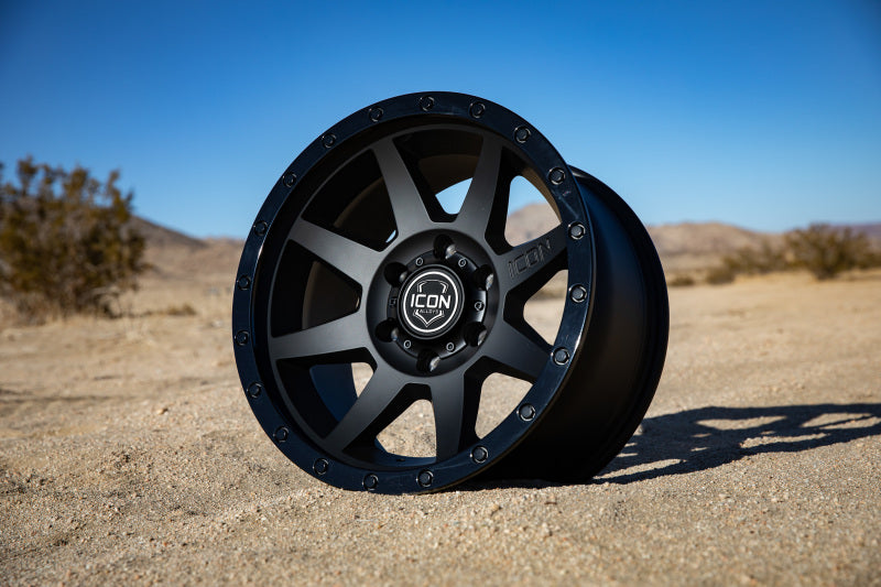 Load image into Gallery viewer, ICON Rebound 18x9 6x5.5 25mm Offset 6in BS 95.1mm Bore Double Black Wheel
