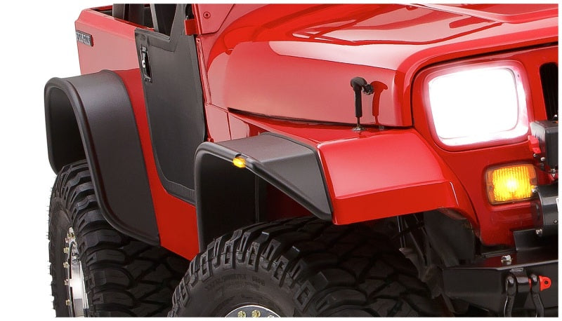 Load image into Gallery viewer, Bushwacker 87-95 Jeep Wrangler Flat Style Flares 4pc Excludes Renegade - Black
