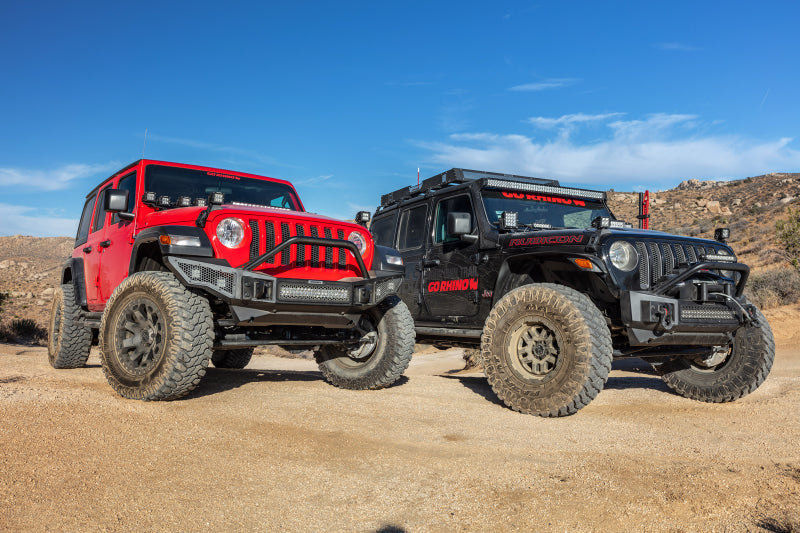 Load image into Gallery viewer, Go Rhino 07-20 Jeep Wrangler JL/JLU/JK/JKU/Gladiator JT Rockline Full Width Bumper w/ Overrider
