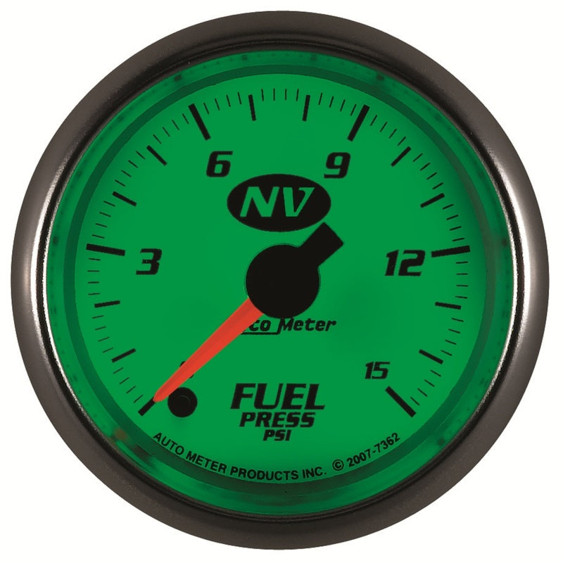 Load image into Gallery viewer, AutoMeter Gauge Fuel Pressure 2-1/16in. 15PSI Digital Stepper Motor NV
