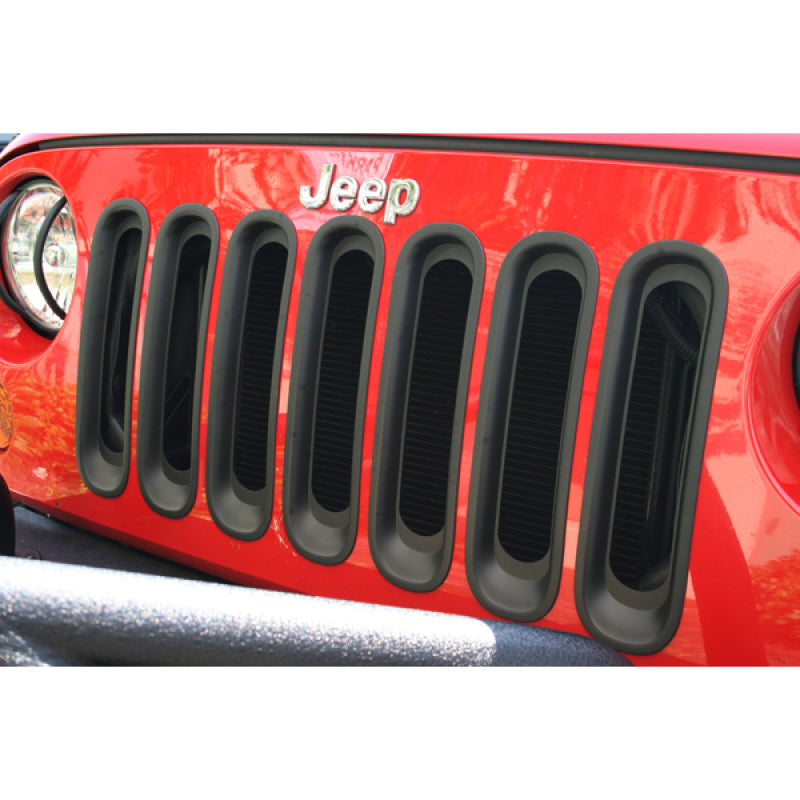Load image into Gallery viewer, Rugged Ridge Grille Inserts Black 07-18 Jeep Wrangler
