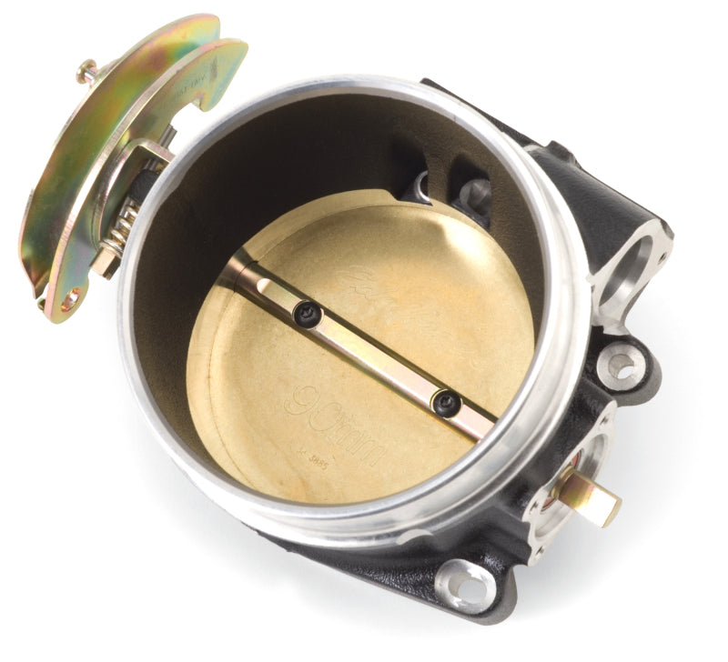 Load image into Gallery viewer, Edelbrock Throttle Body Victor Universal LS1 90mm w/ o Tps/Iac Black Mini Texture Powder Coating
