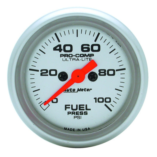 Autometer Ultra-Lite 52mm 0-100 PSI Electronic Fuel Pressure Gauge