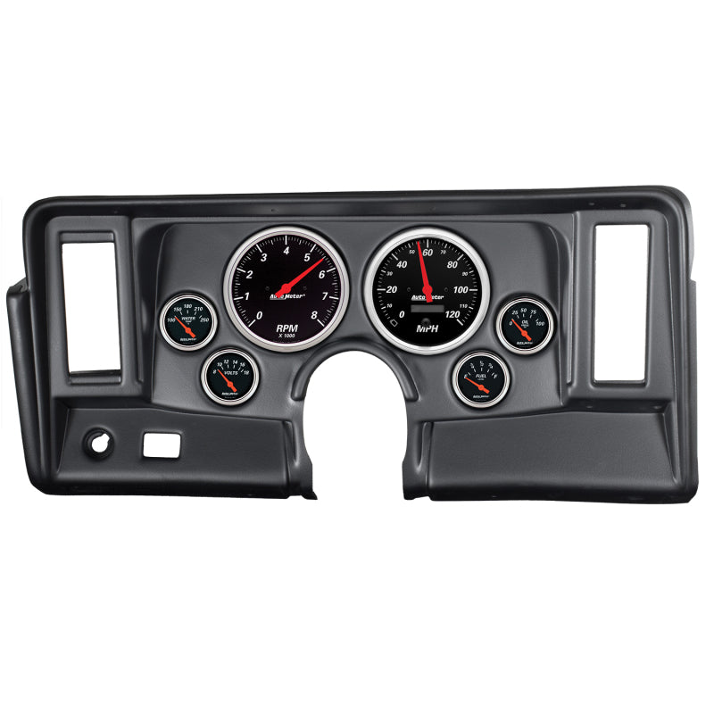 Load image into Gallery viewer, Autometer Designer Black 69-76 Nova Dash Kit 6pc Tach / MPH / Fuel / Oil / WTMP / Volt

