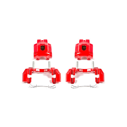 Power Stop 99-04 Jeep Grand Cherokee Rear Red Calipers w/Brackets - Pair