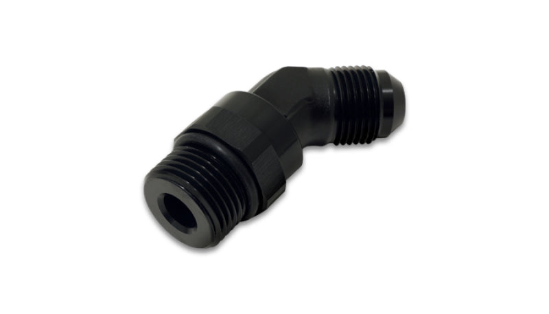Load image into Gallery viewer, Vibrant -8AN Male to Male -8AN Straight Cut 45 Degree Adapter Fitting - Anodized Black
