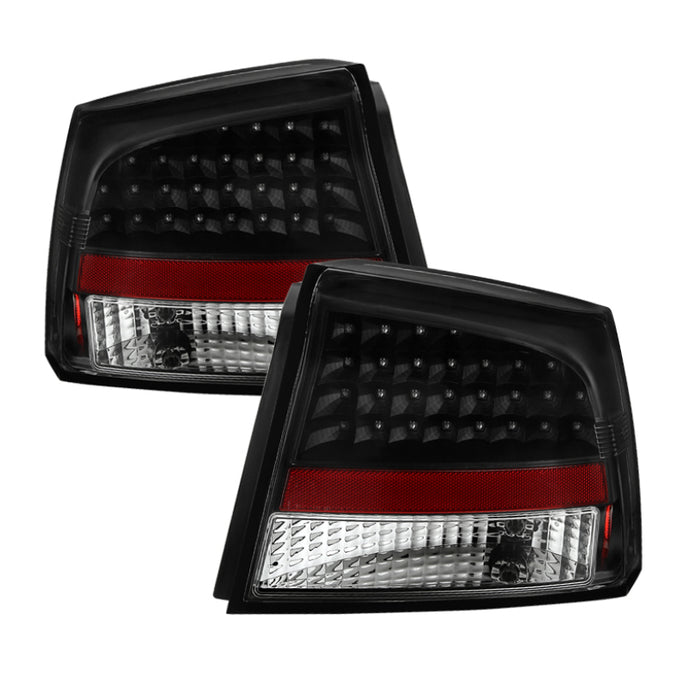 xTune Dodge Charger 06-08 LED Tail Lights Black ALT-JH-DCH05-LED-BK