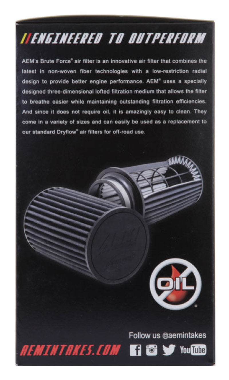 Load image into Gallery viewer, AEM 3.5 in x 9 in Dryflow Conical Air Filter
