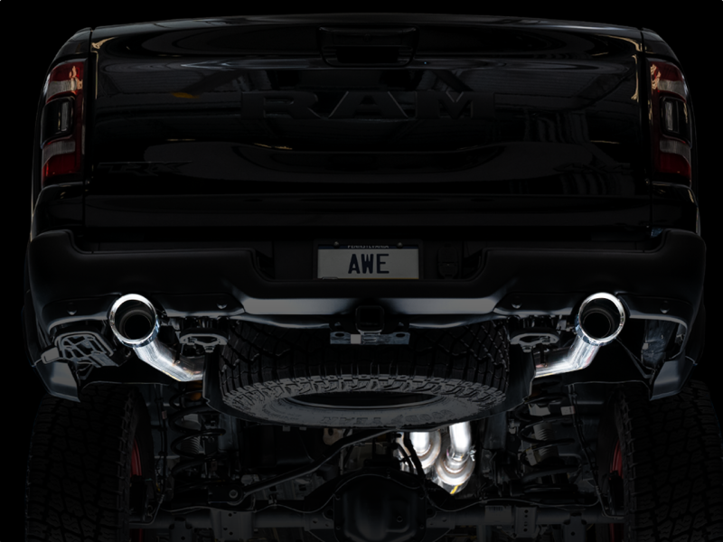 Load image into Gallery viewer, AWE Tuning 2021 RAM 1500 TRX 0FG Cat-Back Exhaust - Chrome Silver Tips
