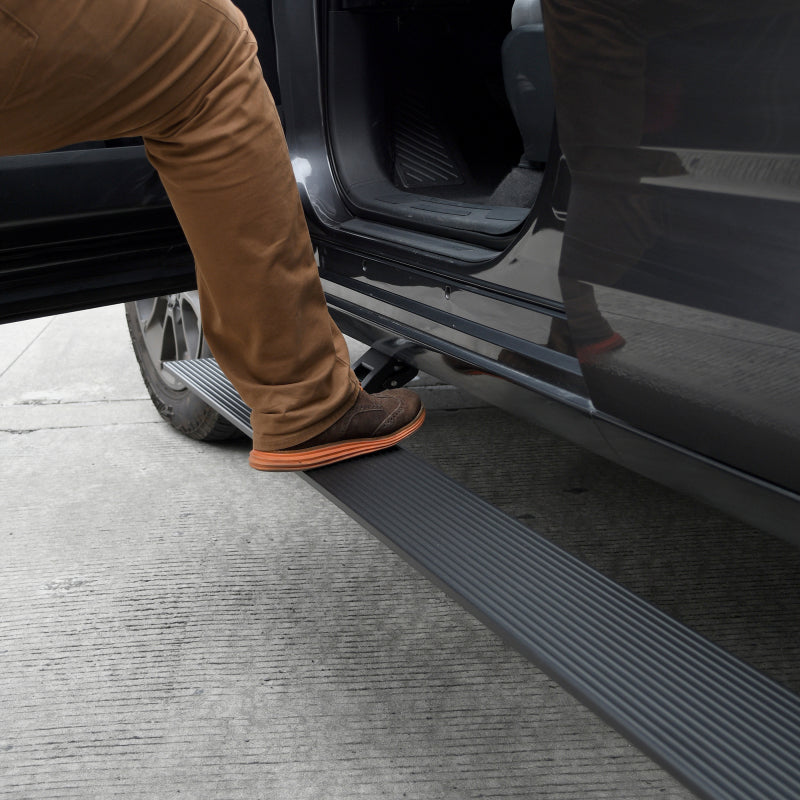 Load image into Gallery viewer, RealTruck 22-24 Toyota Tundra DC 4dr VoltStep Electric Running Board Kit (No Drill) - Tex. Blk
